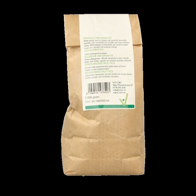 Vitiv Poivre blanc en grains bio 1 kg