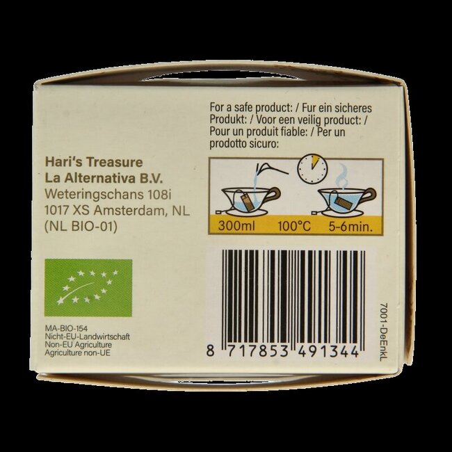 Hari Tea Ginger lemon & tumeric mindscape ginger bio 10 Stuks