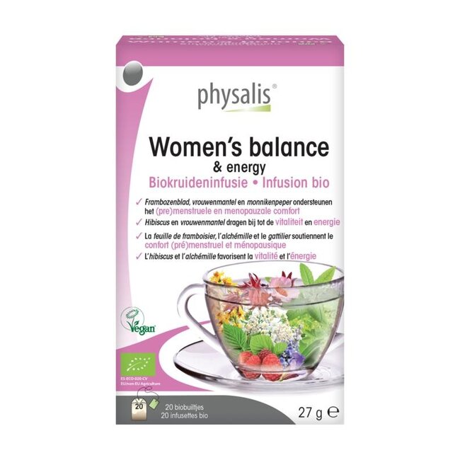 Physalis Women's balance & energy kruideninfusie bio 20 Zakjes