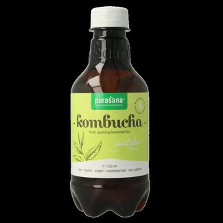 Purasana Purasana Kombucha matcha vegan bio 330 Milliliter