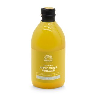 Mattisson Apple cider vinegar ginger&turmeric appelazijn bio 500 Milliliter
