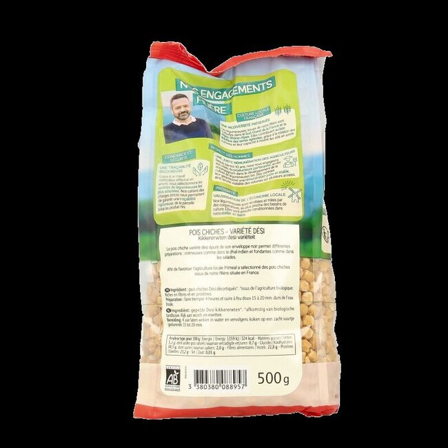Pois chiches desi de France bio Primeal 500 g