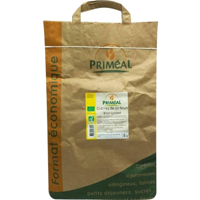 Primeal Lijnzaad bruin bio 3 Kilogram