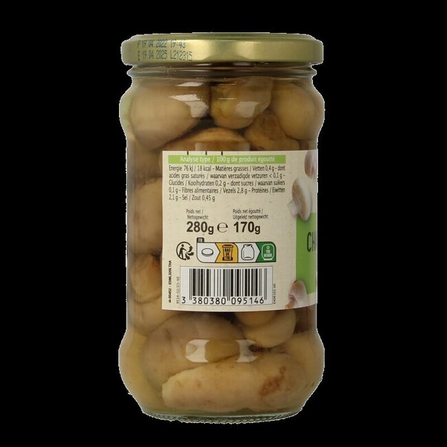 Primeal Champignons entiers bio 280 g