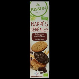 Bisson Bisson Biscuits aux céréales nappés de chocolat noir bio 140 g