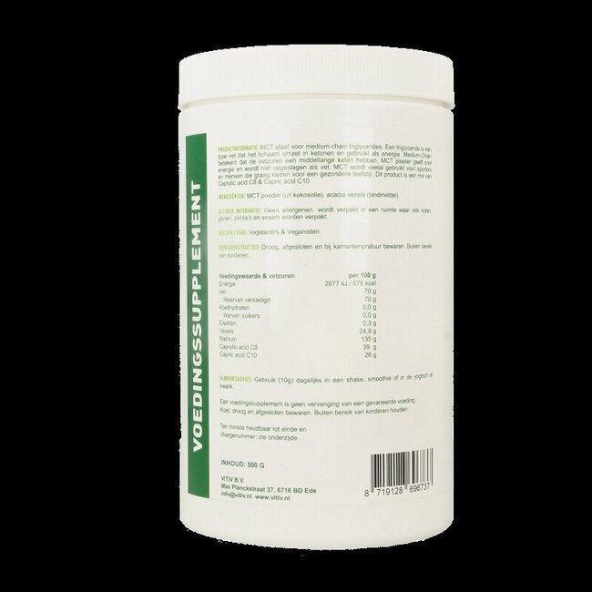 Vitiv MCT poeder vegan 500 Gram