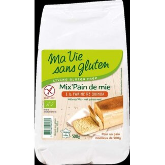 Ma Vie Sans Ma Vie Sans Wit broodmix met quinomeel bio glutenvrij 500 Gram
