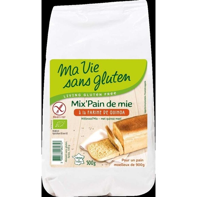 Ma Vie Sans Wit broodmix met quinomeel bio glutenvrij 500 Gram