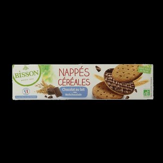 Bisson Bisson Melk chocolade frosted granenkoekjes bio 140 Gram