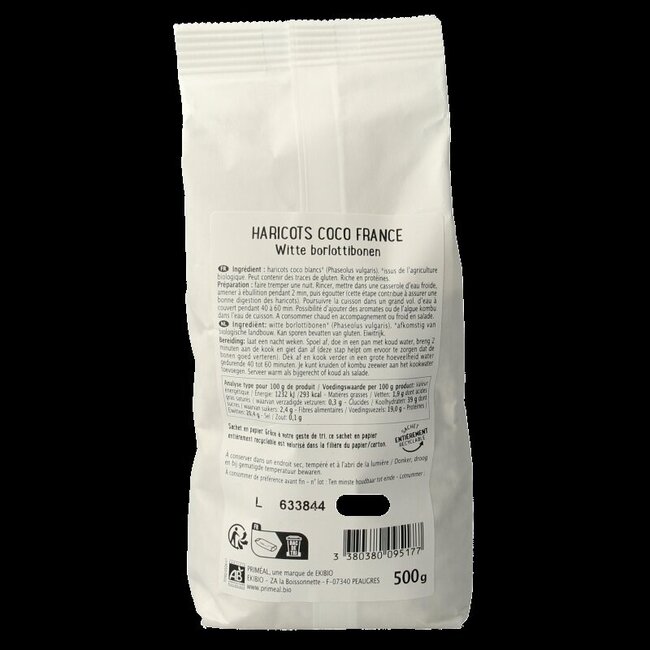 Primeal Kokosbonen uit Frankrijk bio 500 Gram