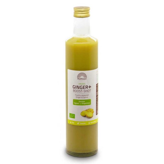 Mattisson Organic ginger + boost shot bio 500 Milliliter