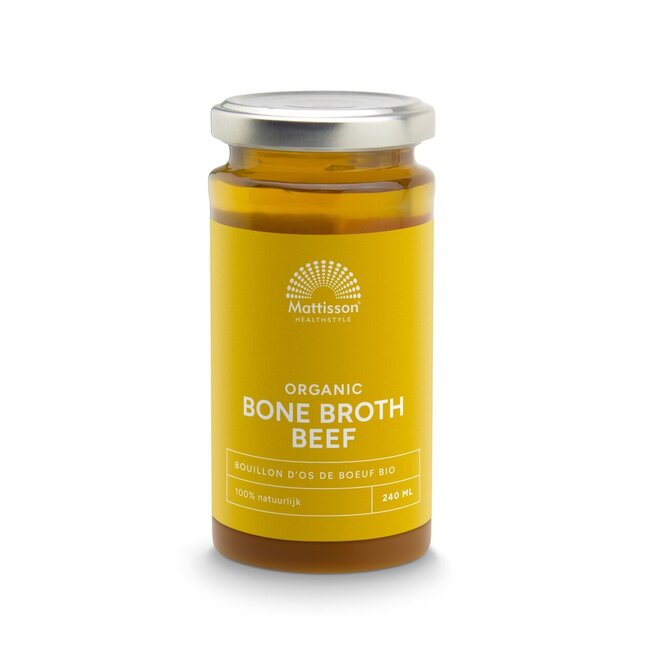 Mattisson Organic beef bone broth - botten boullion rund bio 240 Milliliter