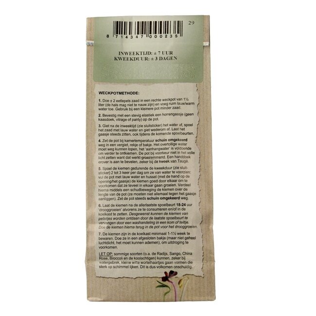 Peuleschil Graines de fenugrec à germer bio 130 g