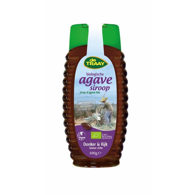 Agavesiroop donker en rijk bio 490 Gram