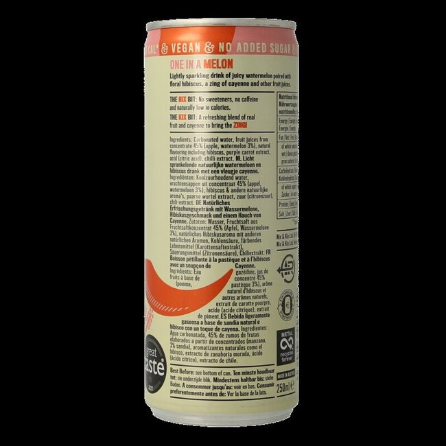 Nix & Kix Pastèque Hibiscus canette 250 ml