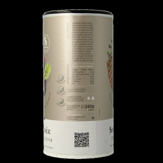 Sublimix Pepersaus glutenvrij 240 Gram