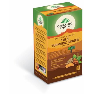 Organic India Organic India Tulsi turmeric ginger thee bio 25 Zakjes