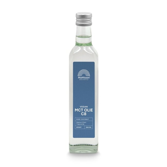 Mattisson MCT olie C8 - coconut pure - 99% caprylic acid 500 Milliliter