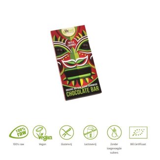 Lifefood Lifefood Chocolade kersen & noten raw bio 70 Gram