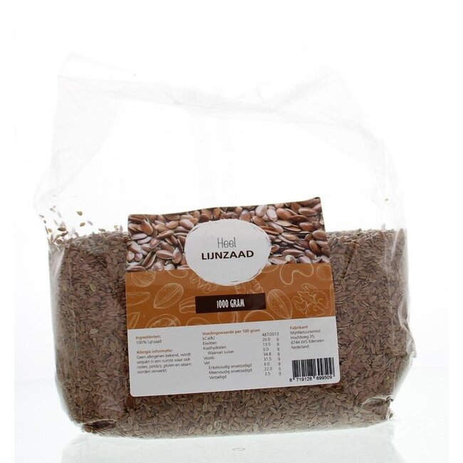 MijnNatuurwinkel Lijnzaad heel 1 Kilogram