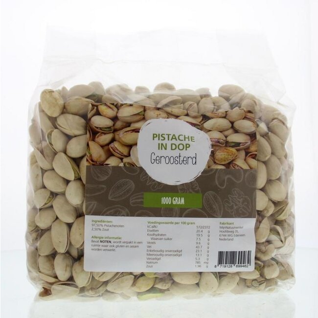 MijnNatuurwinkel Pistache in dop geroosterd 1 Kilogram