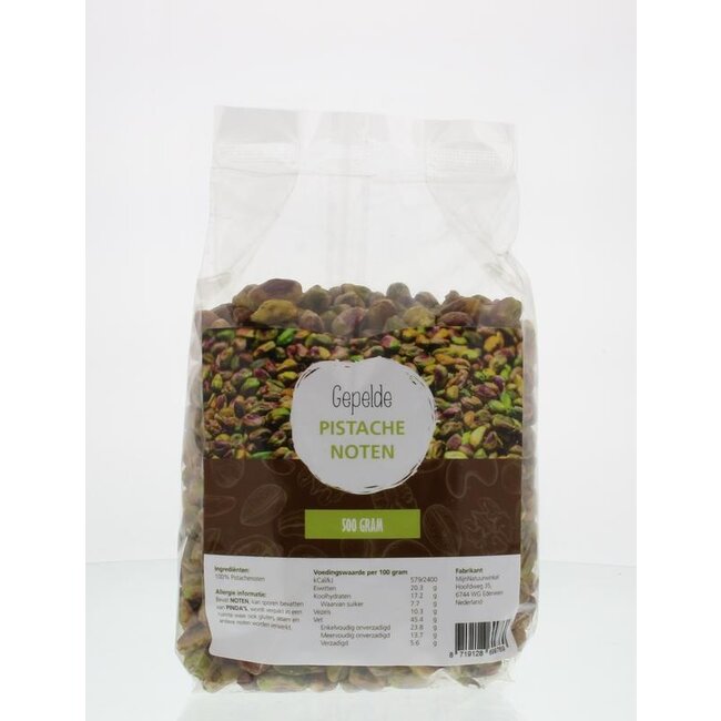 MijnNatuurwinkel Gepelde pistache noten 500 Gram