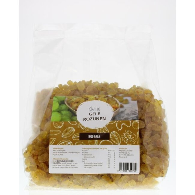 MijnNatuurwinkel Gele sultana rozijnen 1 Kilogram