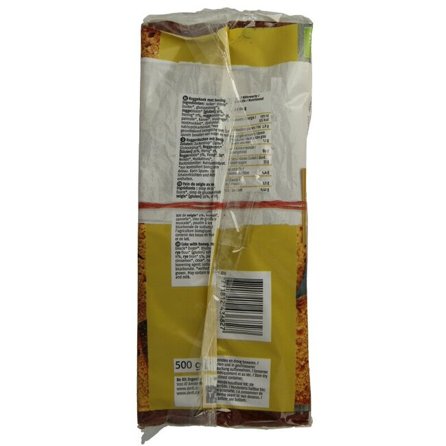De Rit Pain d'épices au miel complet bio 500 g
