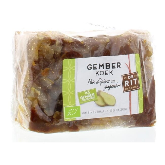 De Rit Kruidige gemberkoek bio 250 Gram