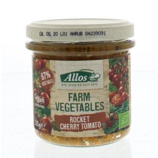Allos Allos Farm vegetables rucola & kerstomaat bio 135 Gram