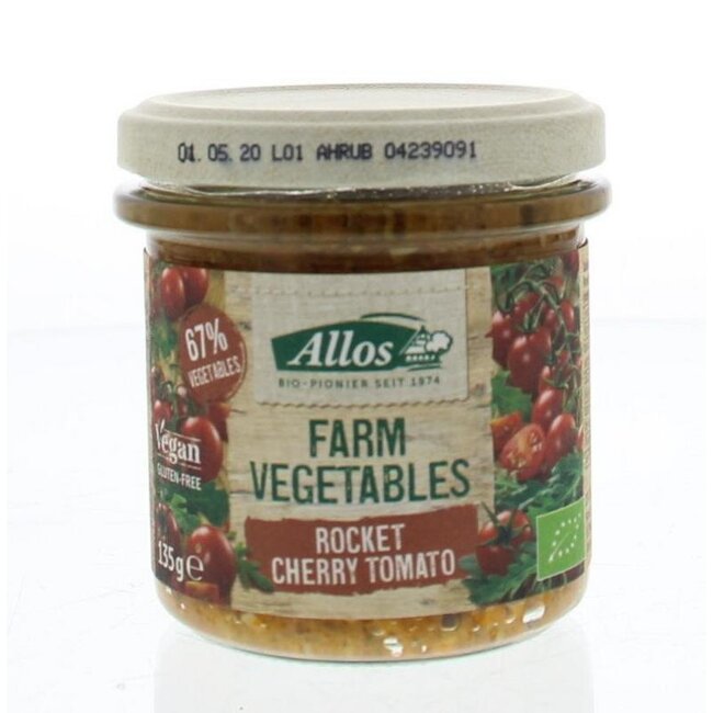 Allos Farm vegetables rucola & kerstomaat bio 135 Gram