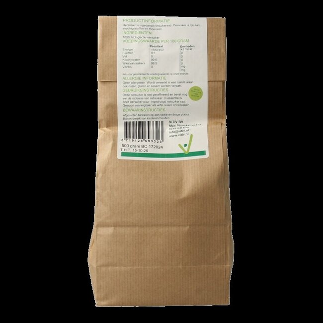 Vitiv Sucre Complet Sucanat Bio 500 g
