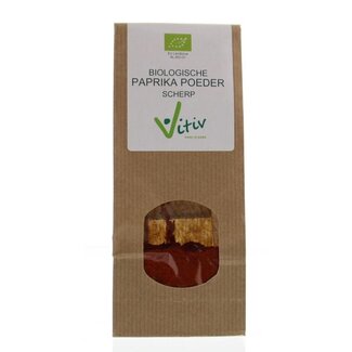 Vitiv Vitiv Paprika poeder scherp bio 50 Gram