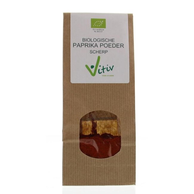 Vitiv Paprika poeder scherp bio 50 Gram
