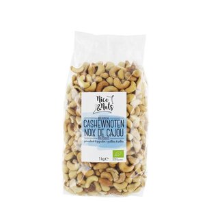 Nice & Nuts Nice & Nuts Cashewnoten geroosterd en gezouten bio 1 Kilogram