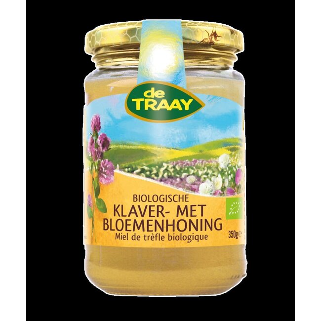 Traay Klaver- met bloemenhoning bio 350 Gram
