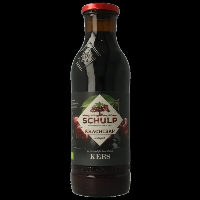 Schulp Krachtsap kersensap puur bio 750 Milliliter