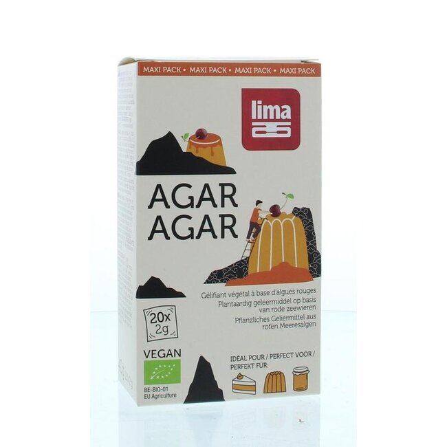 Agar agar maxi pack 2 gram bio 20 Zakjes