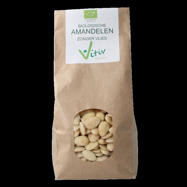 Amandelen zonder vlies bio 500 Gram