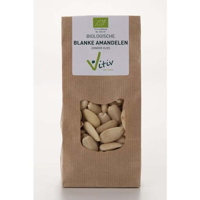 Amandelen zonder vlies bio 250 Gram
