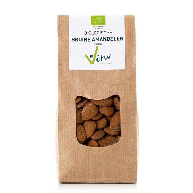 Vitiv Amandelen met vlies bio 500 Gram