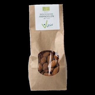 Vitiv Vitiv Amandelen met vlies bio 250 Gram