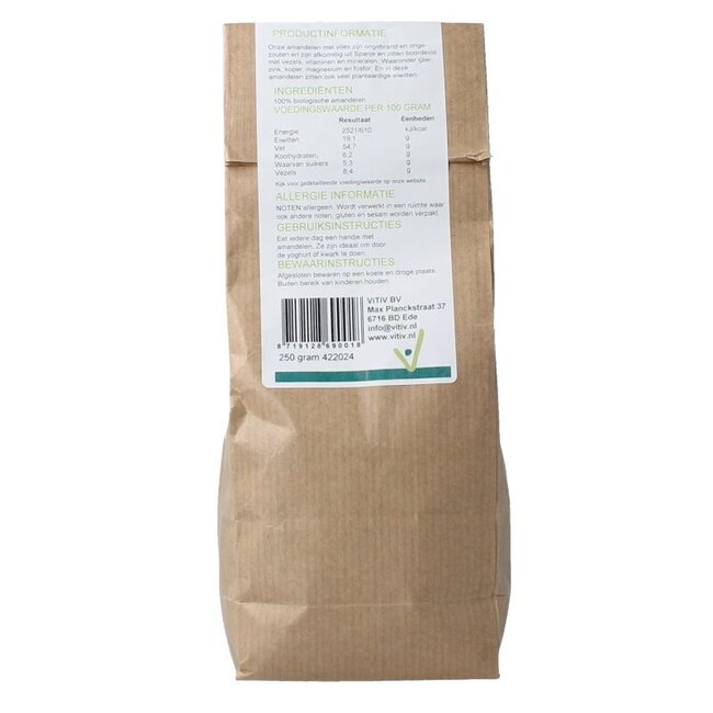 Vitiv Amandes avec peau bio 250 g