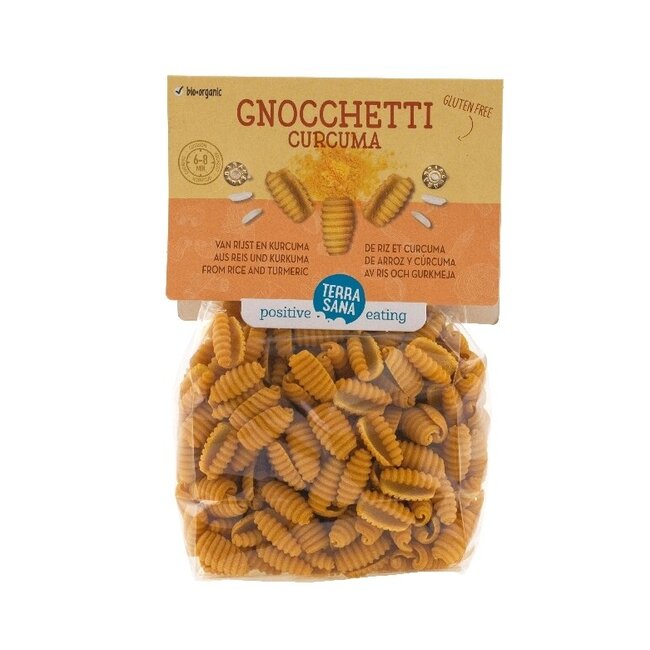 TerraSana Gnocchetti curcuma rijst met curcuma bio 250 Gram