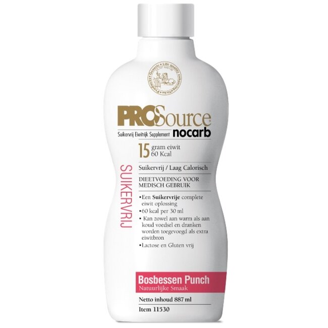 Prosource Nocarb bosbessen 887ml 887 Milliliter
