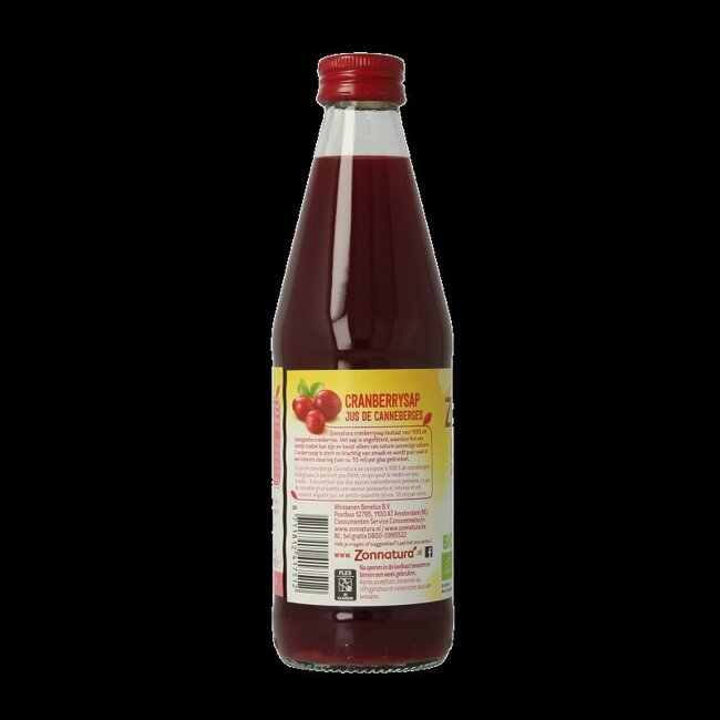 Zonnatura Jus de canneberge pur bio 330 ml