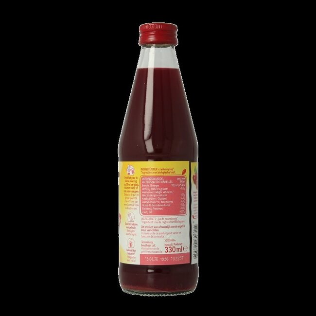 Zonnatura Cranberrysap puur bio 330 Milliliter
