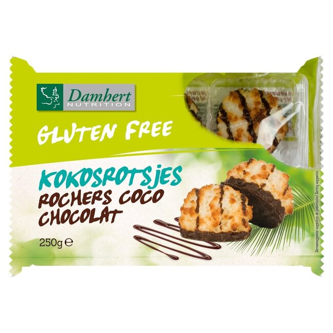 Kokosrotsen chocolade glutenvrij 250 Gram