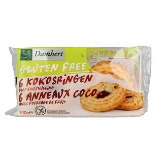 Damhert Damhert Anneaux à la noix de coco fourrage aux fruits sans gluten 240 g