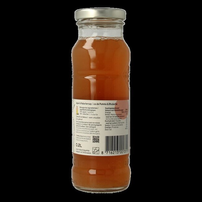 Schulp Groentje appel & rabarbersap bio 200 Milliliter